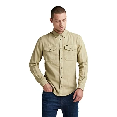 Abbildung von G STAR RAW Herren Marine Slim Hemd, Grün (lt moss gd D20165 7647 C986), S