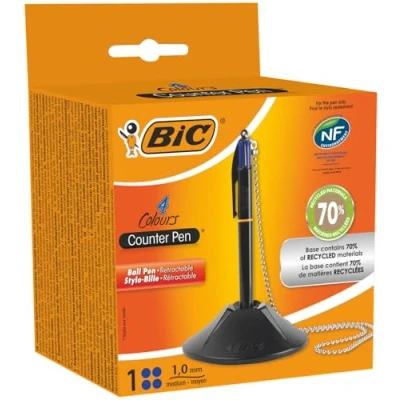 Abbildung von Bic Kugelschreiberständer 4 Colours Counter Pen 527507 schwarz
