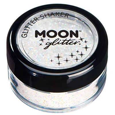 Abbildung von Pastell Glitzer Shaker von Moon Glitter 100% kosmetische für Gesicht, Körper, Nägel, Haare und Lippen 3g Weiß