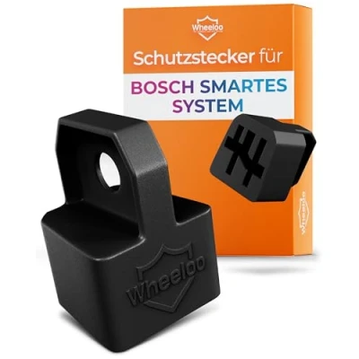 Abbildung von WHEELOO E Bike Kontaktschutz Abdeckung für Bosch Smartes System I 2er Set Schwarz eBike Akku Zubehör Kontakt Pin Schutz