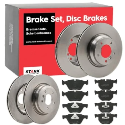 Abbildung von STARK SKBK 10990503 Bremsenset Vorne Hinten Belüftet, Belüftet 330,0, 336,0mm Bremsen Set mit Bremsscheiben und Bremsbeläge Satz