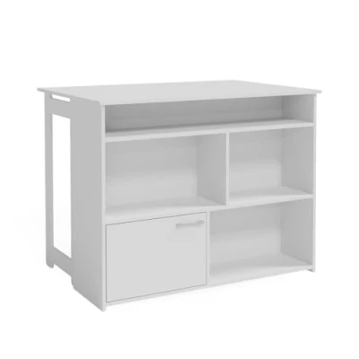 Abbildung von Vicco Bartisch Dominic, Weiß, 116 x 37 cm 4x offene Fächer und 1x Tür