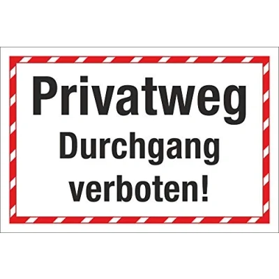 Abbildung von WERBEPUNKT. Schild Privatweg Durchgang verboten Hinweisschild 3 mm Alu Verbund 300 x 200