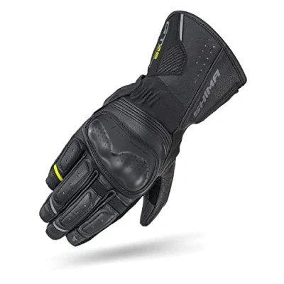 Abbildung von SHIMA GT 2 Motorradhandschuhe Herren Klassische, Vintage, Verstärkte, Sommer Leder Handschuhe mit Knöchel und Finger Protektoren, Verstärkte Handfläche (Schwarz, 4XL)