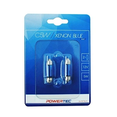 Abbildung von M Tech PTZXB33 02B Powertec 12V 5W SV8,5 8 C5W 11x36mm, Blau