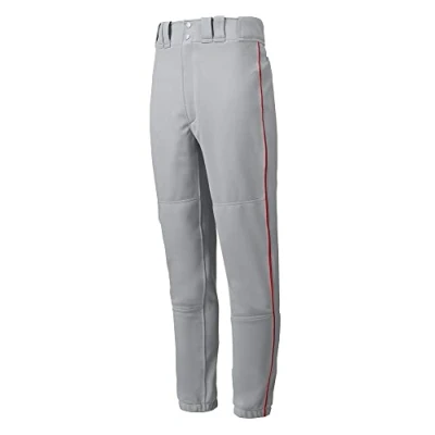 Abbildung von Mizuno Premier Herren Baseballhose, paspeliert, Herren, 350148.9151.05.M, Grau/Marineblau, Medium
