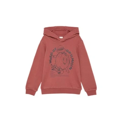 Abbildung von s.Oliver Oversized Hoodie mit Frontprint rubinrot 116/122