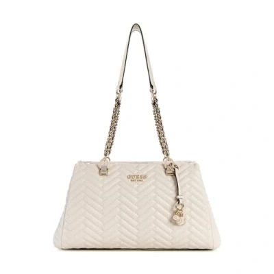Abbildung von GUESS Damen Anning Shoulder Satchel Umhängetasche, Stein
