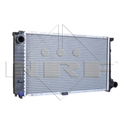 Abbildung von NRF EASY FIT 56128 Kühler, Motorkühlung Aluminium 551 326 34 mit Kolbenclip Kühlrippen gelötet BMW: 5 Limousine, Z1 Roadster, 7