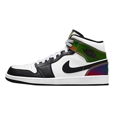 Abbildung von Jordan AIR 1 MID SE Sneaker high white/black/multicolor, Herren, Größe: 42.5, White/black/multi color Leder und lederimitat