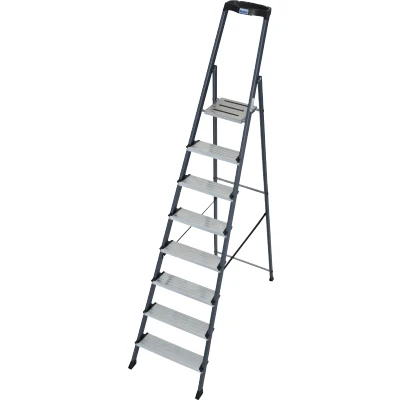 Abbildung von KRAUSE Stehleiter &quot;Securo&quot;, Alu eloxiert, 1x8 Stufen, Arbeitshöhe ca. 370 cm