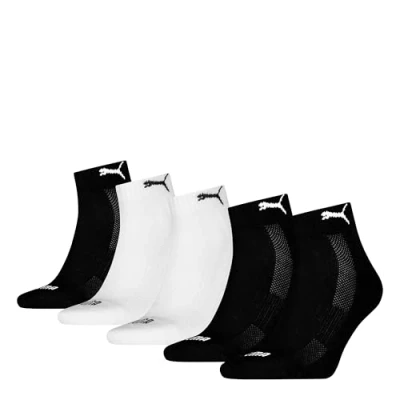 Abbildung von PUMA Unisex Cushioned (5 Pack) Quarter, Black/White New, 35/38 (5er