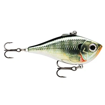 Abbildung von Rapala Rippin&#039; Rap Angelköder Slender Body &amp; Lipless Crank Angelzubehör Süßwasser Spinnköder Variable Lauftiefe Fischköder 7cm, 24g Hergestellt in Estland Chrome Bluegill