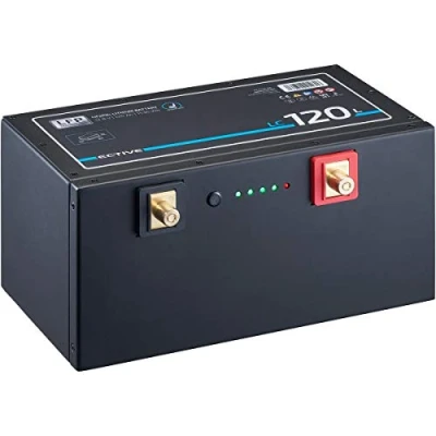 Abbildung von ECTIVE LiFePO4 Batterie LC120L 12V, 120Ah, 2201Wh, mit BMS Lithium Eisenphosphat Versorgungsbatterie, Bootsbatterie, Solarbatterie, Aufbaubaterie für Wohnwagen, Wohnmobil, Camper
