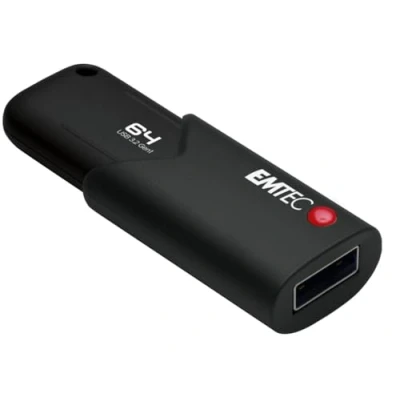 Abbildung von Emtec B120 64GB USB Stick Click Secure 3.2 (3.0), Lesegeschwindigkeit bis zu 100MB/s, mit AES260 Software, Schwarz