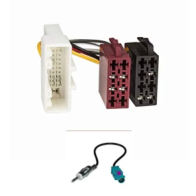 Abbildung von tomzz Audio 7045 003 Radio Adapter Kabel Set kompatibel mit Renault Twingo III ab 2015 Smart FourTwo auf 16pol ISO Norm