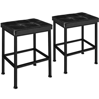 Abbildung von tectake Barhocker 2er Set (2), Höhenverstellbare Kunststofffüße