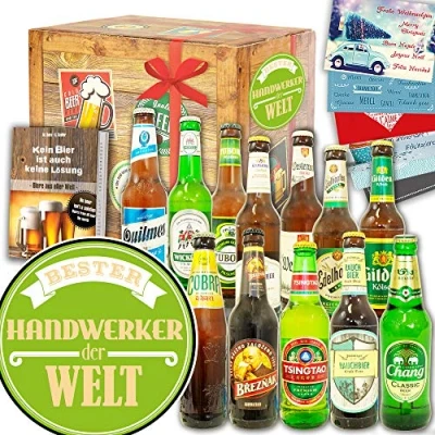 Abbildung von Bester Handwerker / 12er Bier Set Welt &amp; DE/Geschenk Geburtstag