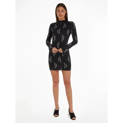 Abbildung von Calvin Klein Jeans Sweatkleid LOGO JACQUARD SWEATER DRESS