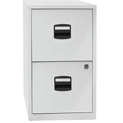 Abbildung von Bisley Home Hängeregistraturschrank PFA, 2 HR Schubladen, Metall, 645 Lichtgrau, 40 x 41.3 67.2 cm