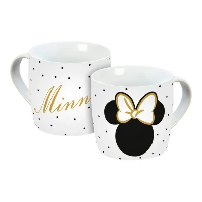 Abbildung von Tasse Minnie Kopf mit Schleife Fakegold 300ml