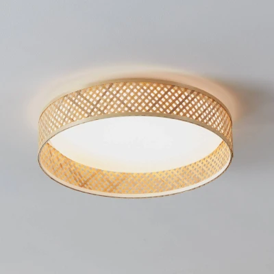 Abbildung von Eglo 900464 Deckenleuchte LUPPINERIA Holz hellbraun LED 24W 3000K H:8cm Ø38cm