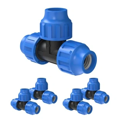 Abbildung von Kirchhoff Fitting T Kunststoff 20 x mm für HDPE Rohr 5 Stück im Set Verschiedene Größen DVGW geprüft Trinkwasserqualität Made in EU, Schwarz, mm, 984844117