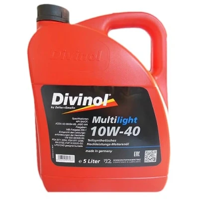 Abbildung von Divinol Multilight 10W 40 Motoröl 1x5 Liter teilsynthetisch