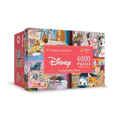 Abbildung von Trefl Prime Puzzle UFT: Disney, The Great Book of Disney 6000 Elemente, Großes Spiel, Dickster Karton, für Erwachsene und Kinder ab 12 Jahren