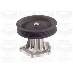 Abbildung von GRAF PA1128 Wasserpumpe mit Dichtung ohne Deckel mechanisch Messing 112 für Keilrippenriementrieb CHEVROLET: Spark, Aveo / Kalos Limousine