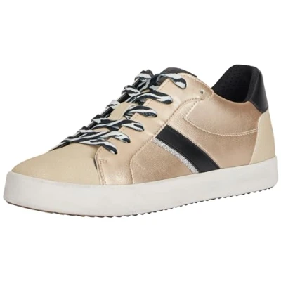 Abbildung von Geox Damen D Blomiee C Sneaker, Lt Gold Black, 38 EU