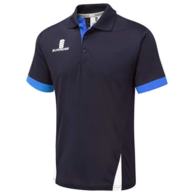 Abbildung von Surridge Sports Herren Klinge Poloshirt, Marineblau/Königsblau/Bernstein, M