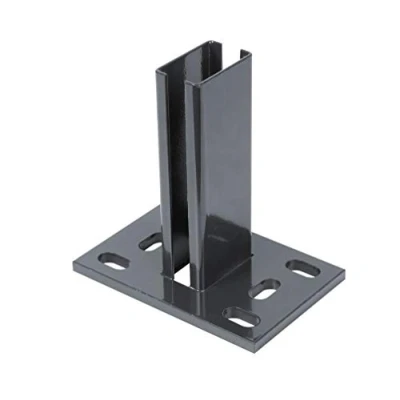 Abbildung von Alberts Pfostenträger, für Zaunpfosten 60x40 mm Doppelstabmatten, Platte 150x100