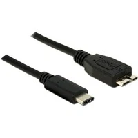 Abbildung von Delock Kabel USB 3.1 Gen 2 Type C Stecker &gt; Micro B 1, 0 m Schwarz, 83677