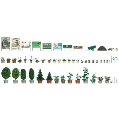 Abbildung von Busch 1211 H0 Blumen und Pflanzkübel Set Baukasten