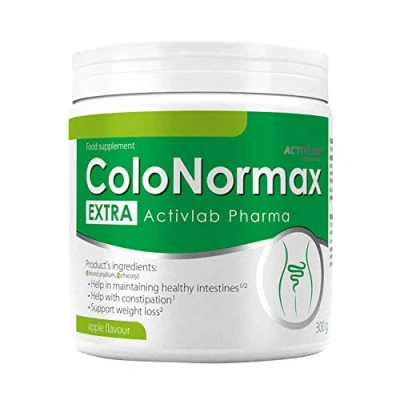 Abbildung von Activlab Pharma Colonormax Extra 300g Apfelgeschmack, gesunder Darm, Naturfasern, Darmperistaltik Entgiftung des Körpers, Gewichtskontrolle, Gewichtsverlust,Plantago ovata, Cichorium intybus