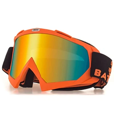 Abbildung von KINGBIKE Motocross Brille Mtb Dirt Bike ATV Crossbrille goggle Sicherheit Tactical Riding Motorradbrillen für Herren Damen Jugend Fit ÜBer (Orange, Erwachsene)