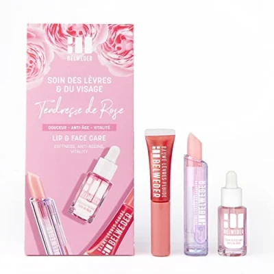 Abbildung von BELWEDER Tendresse de Rose Lip and FACE CARE Set 7,5 ml Revitalisierendes Serum mit Rosenöl + 7 Fluid Balm 3,5 g Repairing