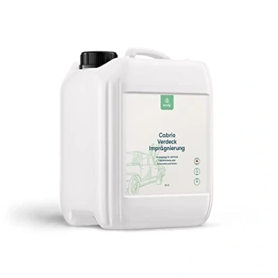 Abbildung von eco:fy Cabrio Verdeck Imprägnierung Imprägniermittel Versiegelung Schutz wasserabweisendes Spray für Stoffdach Transparent Lösemittelfrei PFC frei (5 l)