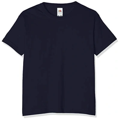 Abbildung von Fruit of the Loom Jungen T Shirt, Blau Deep Navy, 7 8 Jahre (128)