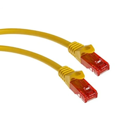 Abbildung von Maclean MCTV 300 Y Ethernet Kabel Netzwerkkabel Patchkabel 2x RJ45 UTP cat6 Netzwerk Lan 10 Gigabit/s (0,5m, Gelb)