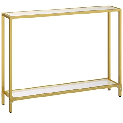 Abbildung von Hoobro Konsolentisch Beistelltisch Eingangstisch, moderner Sofatisch, Ausstellungstisch, Ausstellungstisch mit Ablagen, 100x22x80cm