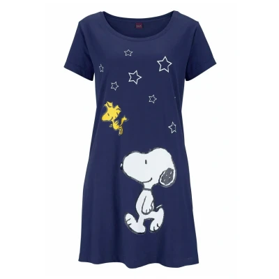 Abbildung von Peanuts Sleepshirt Nachthemd, Damen, Größe: 32/34, Marine