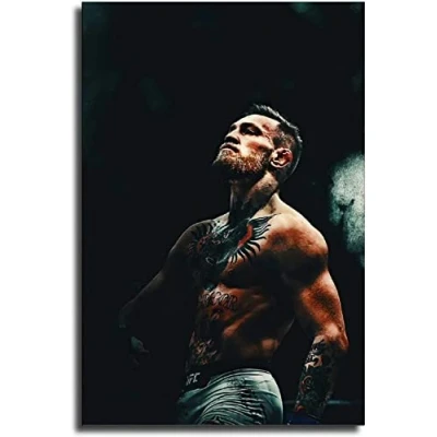 Abbildung von LBMED Leinwand Malerei Bild Conor McGregor Poster für Familiendekor Wandkunst Bilder Und Drucke 23.6&quot;x35.4&quot;(60x90cm) Kein Rahmen
