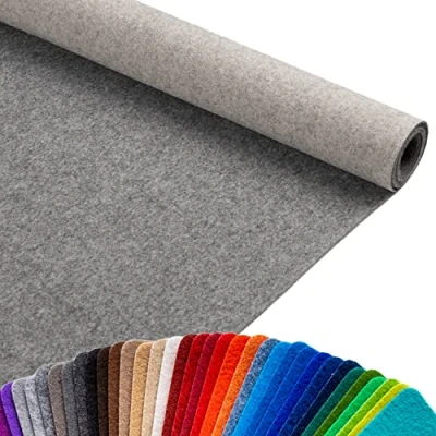 Abbildung von Primaflor Event &amp; Messeteppich Podium Grau Meliert 200x400 cm Robuster Flachfilzteppich mit Rutschfester, schalldämmender Oberfläche ideal für den Messen, Ausstellungen Events