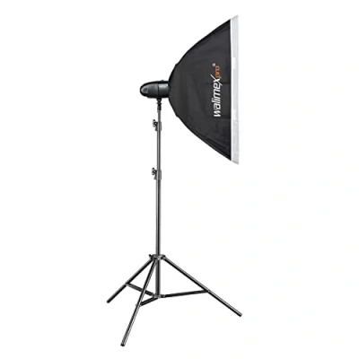 Abbildung von Walimex pro Newcomer 100 Set Single Ws Blitzleistung, auslösen per Funk 2,4GHz, LED Einstelllicht, Blitzdauer 1/800 1/1200s, Bowens/walimex Anschluss, ideal für kleine Studios