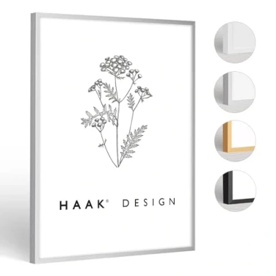 Abbildung von HaakDesign schmaler Bilderrahmen Alena Aluminium Alubilderrahmen 65 x 120 cm Natur Fotorahmen, Geschenkidee