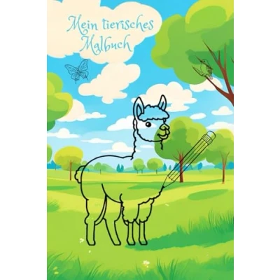 Abbildung von Mein tierisches Malbuch: Begib dich auf eine malerische Reise, werde kreativ und gestalte tierischen Abenteuer.