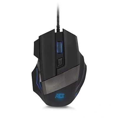 Abbildung von ACT Gaming Maus mit Kabel, 3200 DPI Hohe Präzision, 6 Tasten, 4 LED Leuchten RGB Maus, Ergonomisches Design AC5000