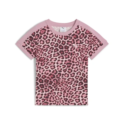 Abbildung von Puma T7 LEO LUXE AOP SLIM TEE Tshirt print, Damen, Größe: XL, Poised pink/ruby shimmer